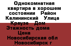 Однокомнатная квартира в хорошем состоянии › Район ­ Калининский › Улица ­ Краузе › Дом ­ 17 › Этажность дома ­ 17 › Цена ­ 12 000 - Новосибирская обл., Новосибирск г. Недвижимость » Квартиры аренда   . Новосибирская обл.,Новосибирск г.